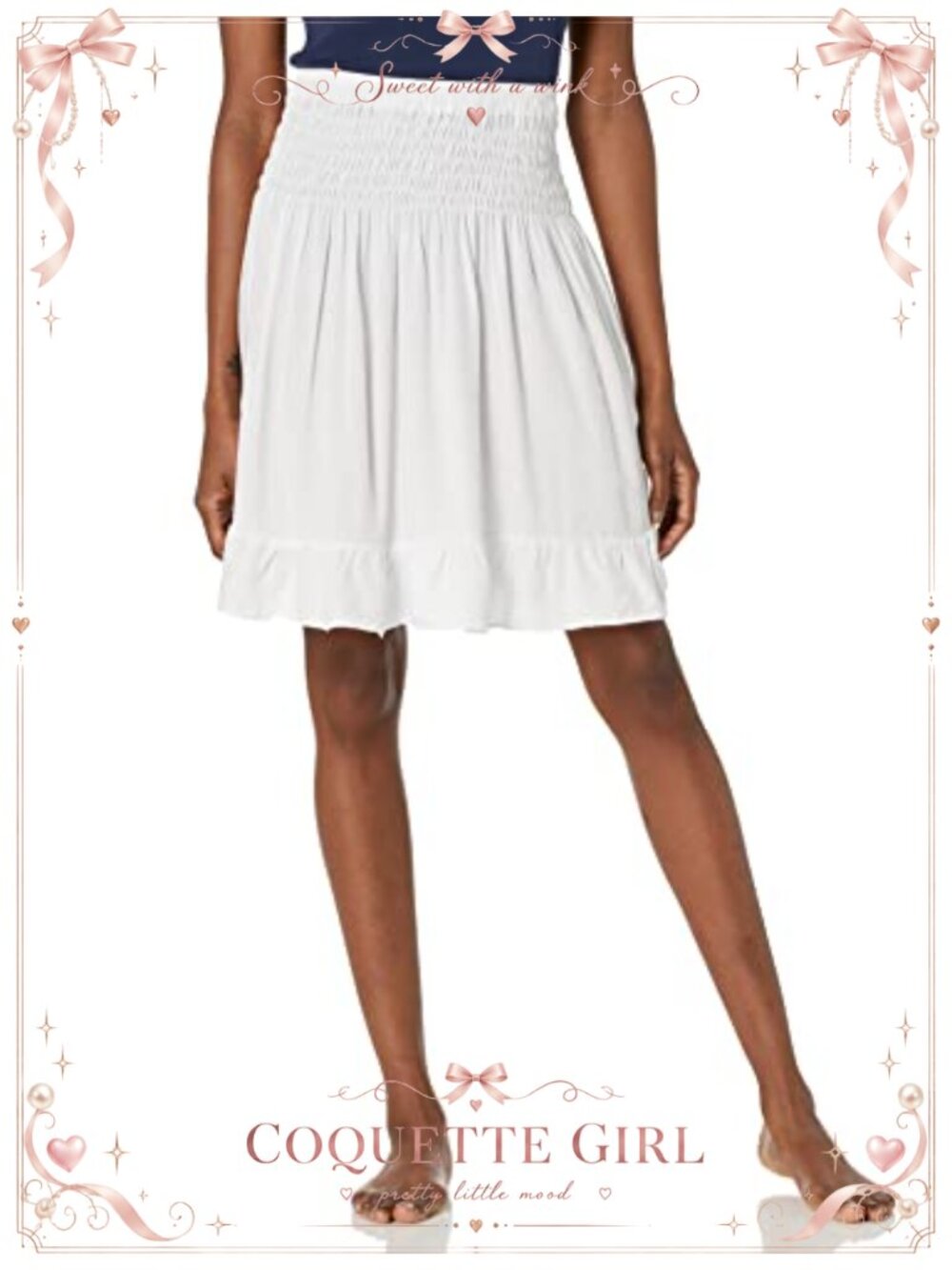 High Waisted Flowy Skater Skirt for Women Knee Length Boho Summer Outfit